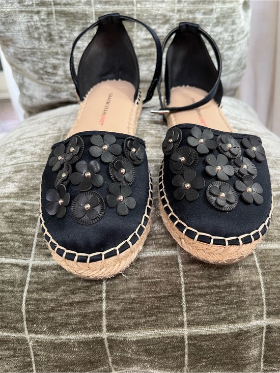 Isaac Mizrahi Shoes - ISAACMIZRAHI Black Floral Espadrille Sandals - Women's Ankle Strap